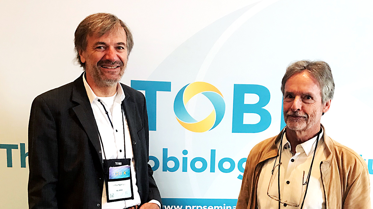 Dr. Peter Schnorr and Dr. Ursus Lüthi at the TOBI Conference 2019 in Chicago